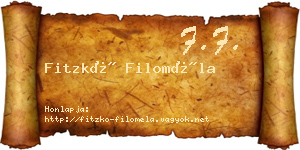 Fitzkó Filoméla névjegykártya